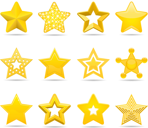 Cute stars icons set vector 02 stars icons cute   