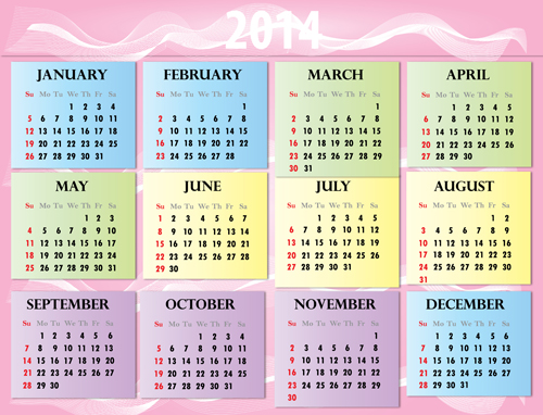 Calendar 2014 vector huge collection 101 Huge collection collection calendar 2014   