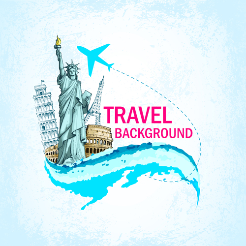 Travel around the world creative vector material 01 travel creative around the world   