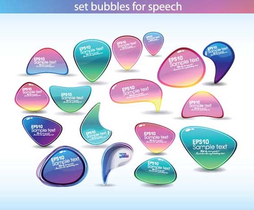 Elements of Colorful Speech Bubbles vector 03 speech bubbles speech elements element colorful bubbles   