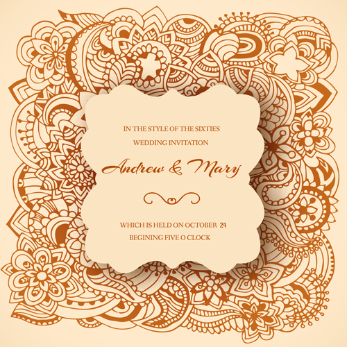 Wedding Invitation ornaments floral vector wedding ornaments invitation floral   