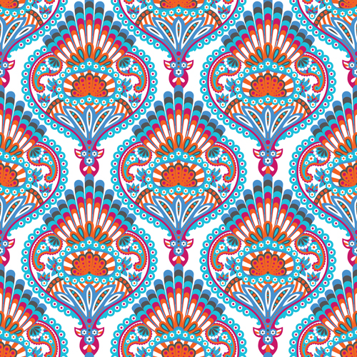 Ornate paisley pattern seamless vector material 01 vector material seamless pattern paisley ornate   