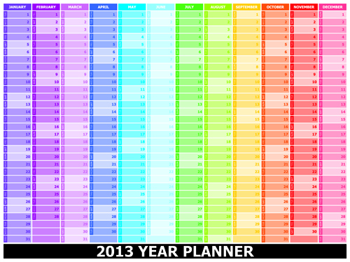 Elements of 2013 Year Planner Calendars design Vector 03 planner elements element calendars calendar 2013   