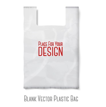 Blank plastic bag creative vector plastic creative blank   