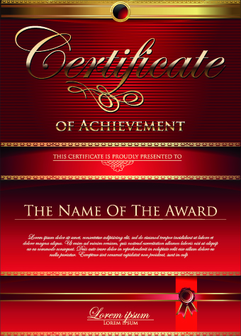 Classic color certificate design vector 06 classic certificate 2014   