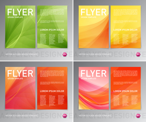 Colored flyer abstract design vector 01 flyer colored abstract   