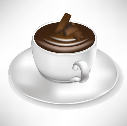 Elements Cup of coffee and hot chocolate vector set 01 elements element cup coffee chocolate   