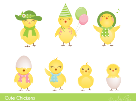 Cute Easter Chickens icons icons easter cute chickens   