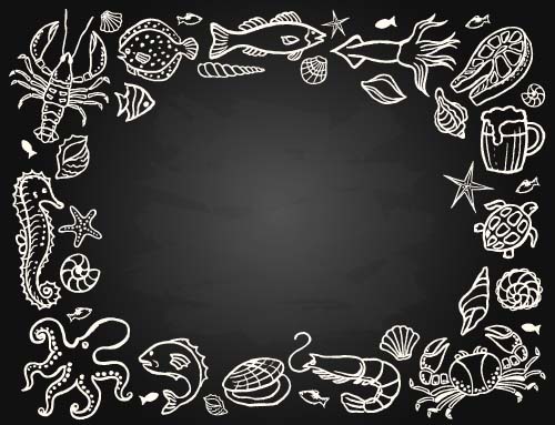 Sea food vintage styles vector 02 vintage sea food   