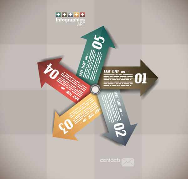 Numbered Infographics elements vector 08 Numbered Infographic numbered number infographics infographic elements element   