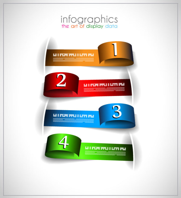 Numbered Infographics elements vector 07 Numbered Infographic numbered infographics infographic elements element   