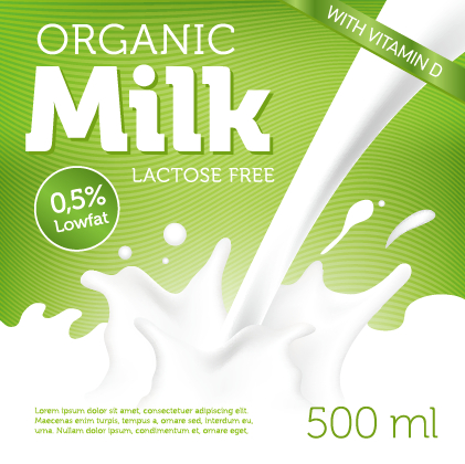 Organic milk advertising poster vector 01 poster organic milk advertising   