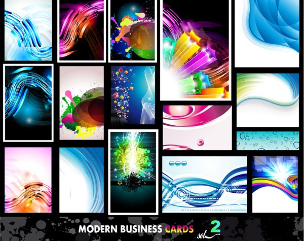 Modern business cards abstract vector business card abstract   