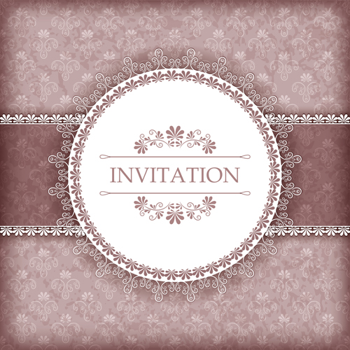 Ornate lace invitation card vector ornate lace invitation card   