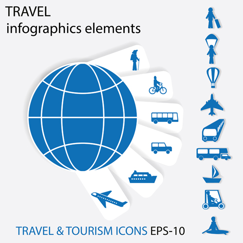 Travel with earth infographics elements 01 infographics infographic elements element   