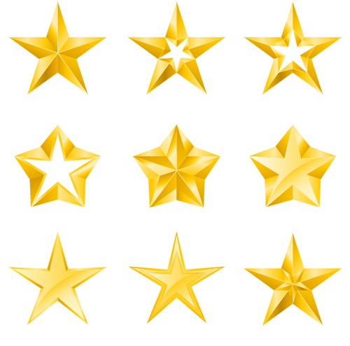 Cute stars icons set vector 01 stars icons cute   