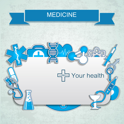 Medical elements vector banner 01 medical elements element banner   