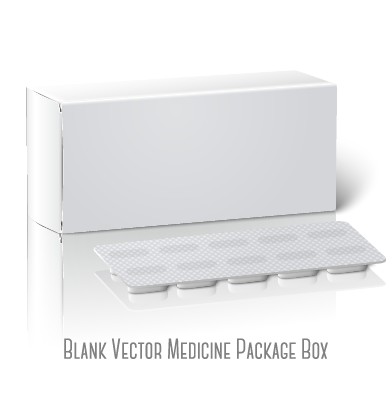 Blank drugs package box design vector package drugs blank   