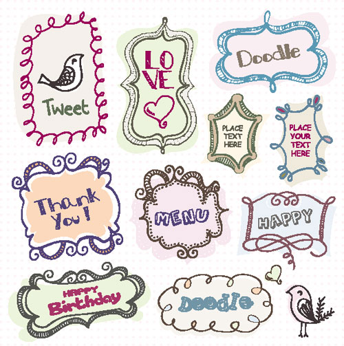 free vector cartoon Cute Borders 04 vector cartoon borders   