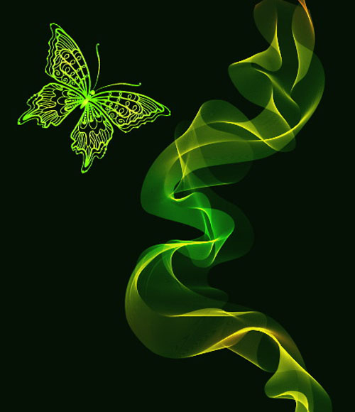 Black Background with Bright butterfly vector graphic 03 butterfly bright black   