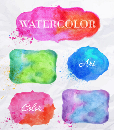 Creative watercolor labels vector material 02 watercolor vector material material labels label creative   