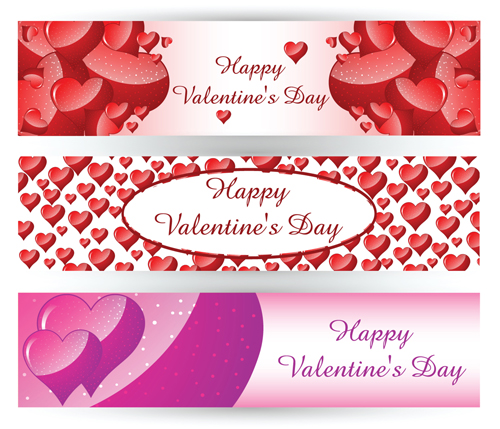 Valentine day banners design vector Valentine design day banners   