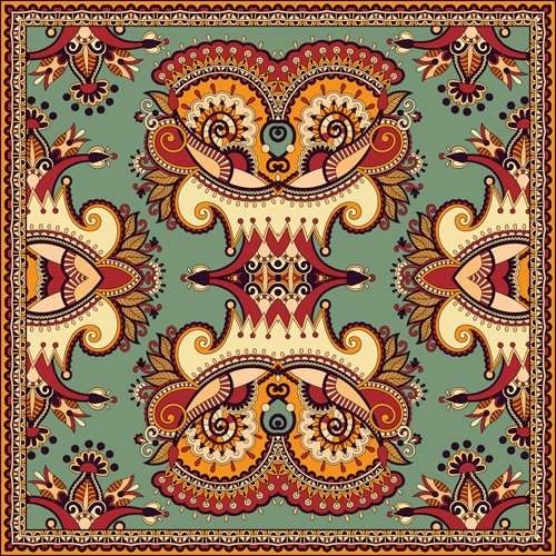 Ethnic decorative pattern floral vector 01 pattern floral ethnic decorative pattern   