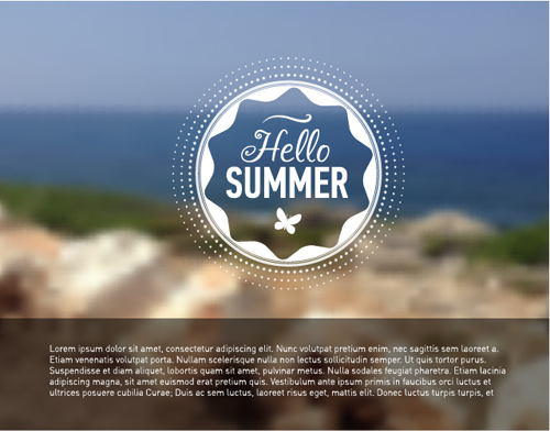 Summer sea blurs background vector material 06 summer sea blurs background   