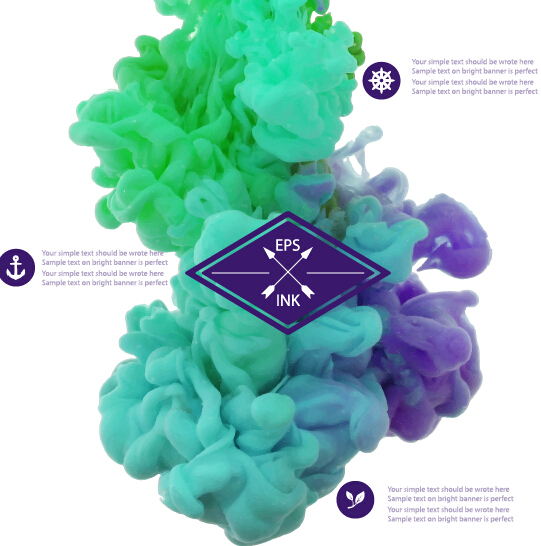 Classic ink cloud magic effects vector background 12 magic ink effects cloud classic   