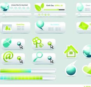 Creative Buttons and web menus elements vector 02 web menus elements element creative buttons button   