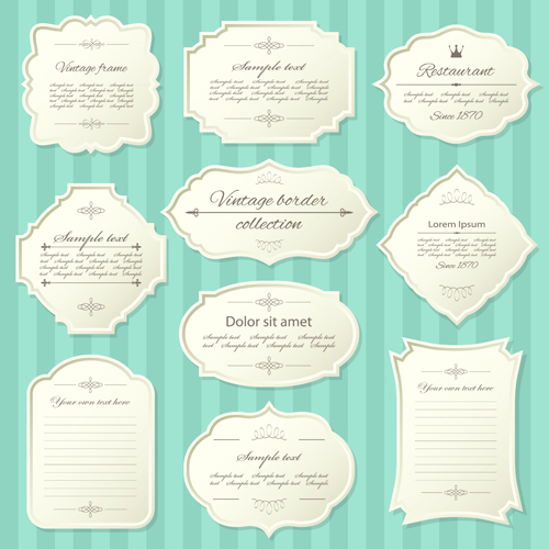 Elegant paper frames 02 vector paper frames elegant   