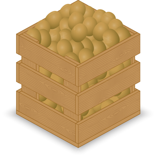 Fruits with wooden crate vector graphics 07 wooden crate wooden fruits crate   