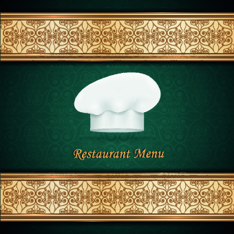 Chef hat and restaurant menu cover design vector 02 restaurant menu cover chef   