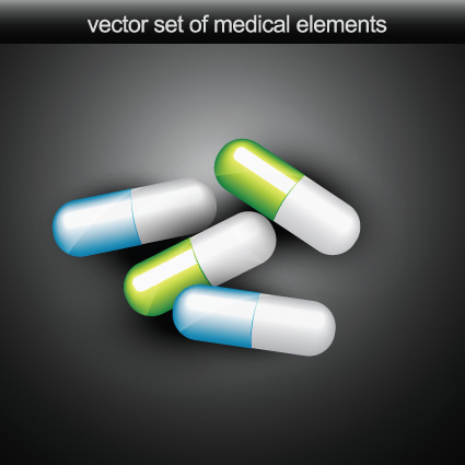 Set of Medical elements vector graphics 03 medical elements element   