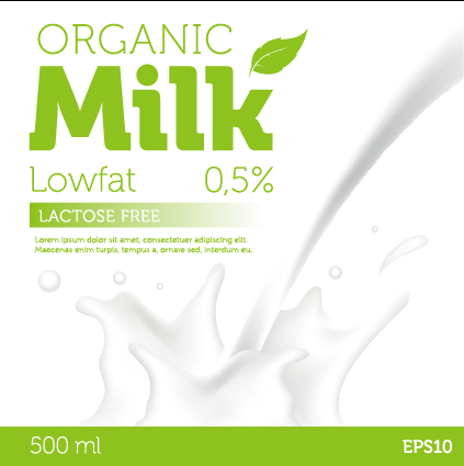 Organic milk advertising poster vector 02 organic milk advertising   