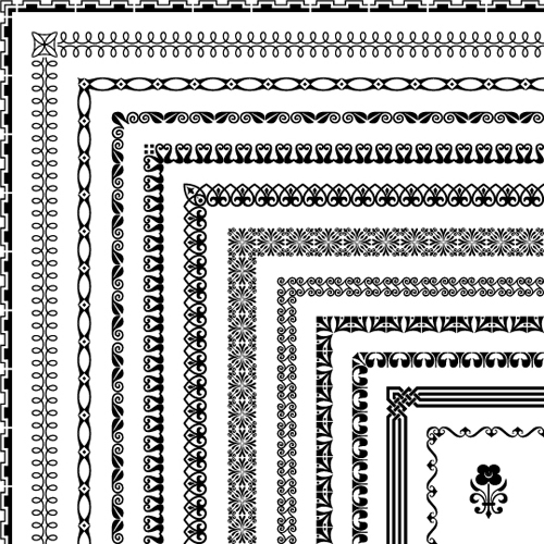 Corner ornaments borders seamless vector 03 seamless ornaments corner borders   