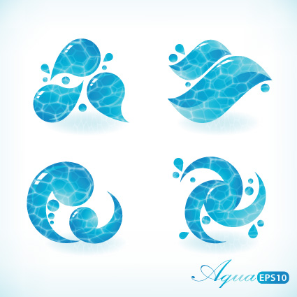 Set of Creative Water design elements vector 05 water elements element creative   