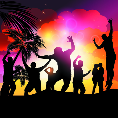 Set of Music Party People design Vector 03 people party music   