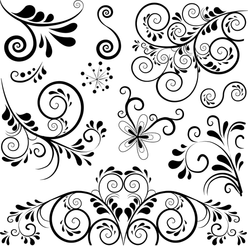 Black floral ornament pattern vector pattern vector pattern ornament floral black   