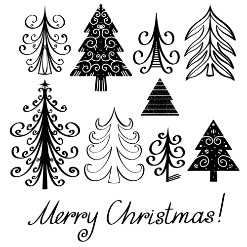 Different Christmas tree design vector 03 different christmas tree christmas   