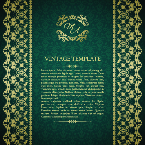 Ornate vintage template background vector 01 vintage template ornate background vector   