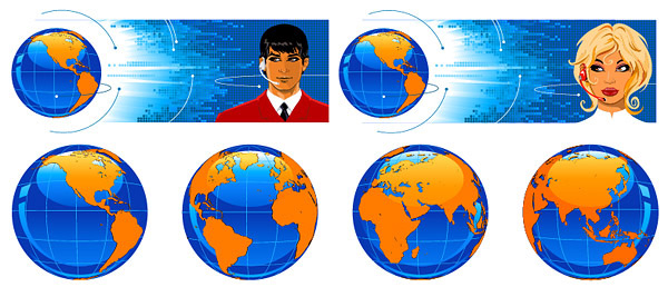 Earth science and Technology Service Vector technology service science earth and   
