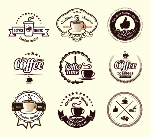 Original design coffee labels vector 03 original labels coffee   
