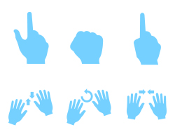 Blue hand gesture vector graphics hand gesture blue   