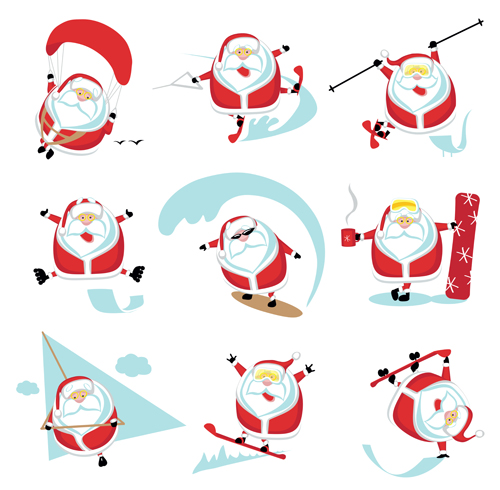 Different Santa Claus design vector 01 santa claus santa different Claus   