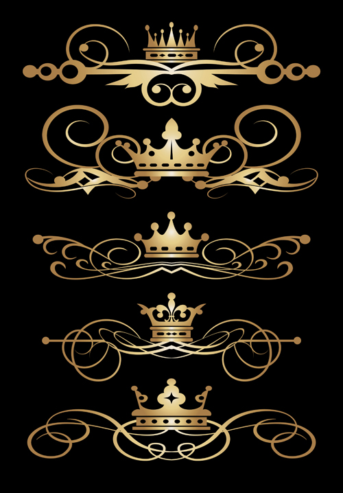 crown with ornaments golden vector ornaments golden crown   