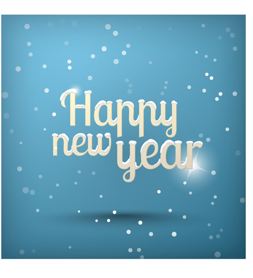 Winter new year snow background vector year winter new background   