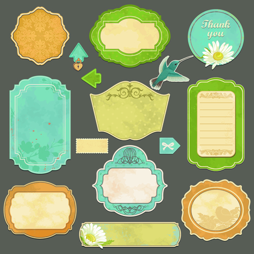 Vintage Sticker labels vector 01 vintage sticker labels label   