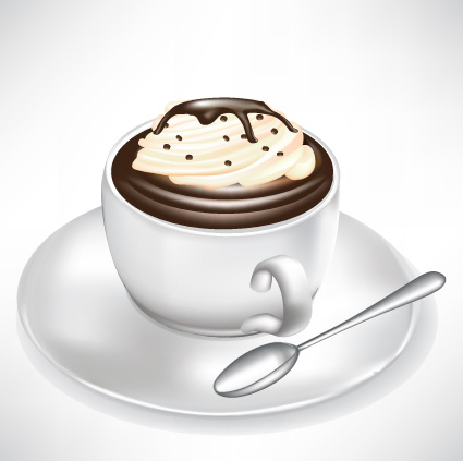 Elements Cup of coffee and hot chocolate vector set 03 elements element cup coffee chocolate   