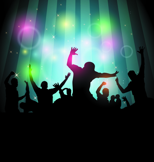 Set of Music Party People design Vector 01 people party music   